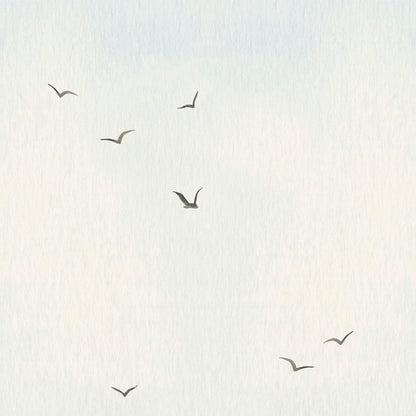 Papel de parede Céu com Gaivotas – cor azul