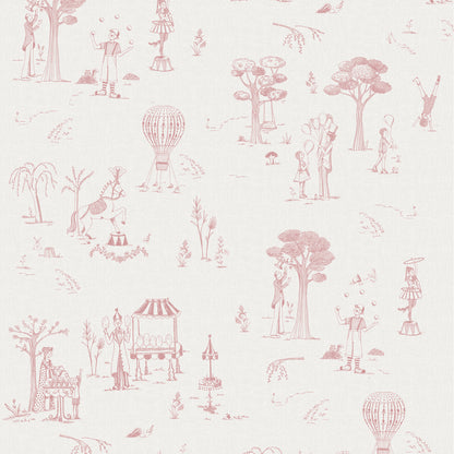 Circus Toile de Jouy Wallpaper – pink