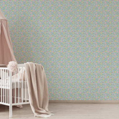 Little Chalk Garden Wallpaper – blue