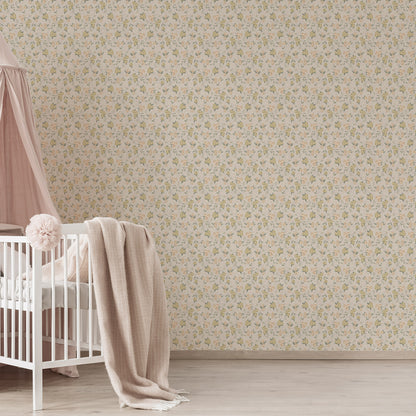 Little Chalk Garden Wallpaper – beige