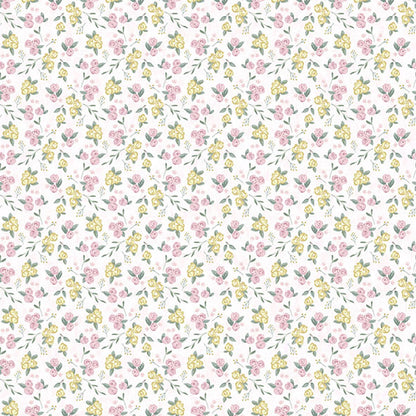 Little Chalk Garden Wallpaper – white