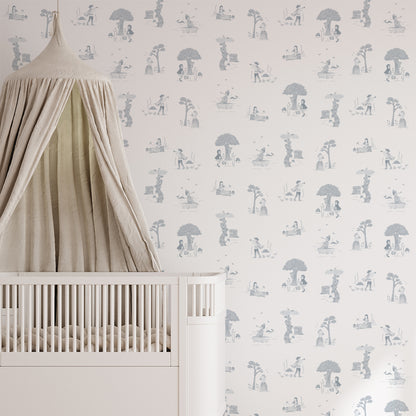 Fairy Tale Wallpaper – blue