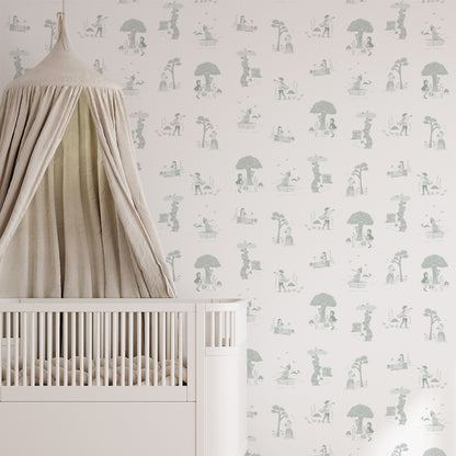 Fairy Tale Wallpaper – green