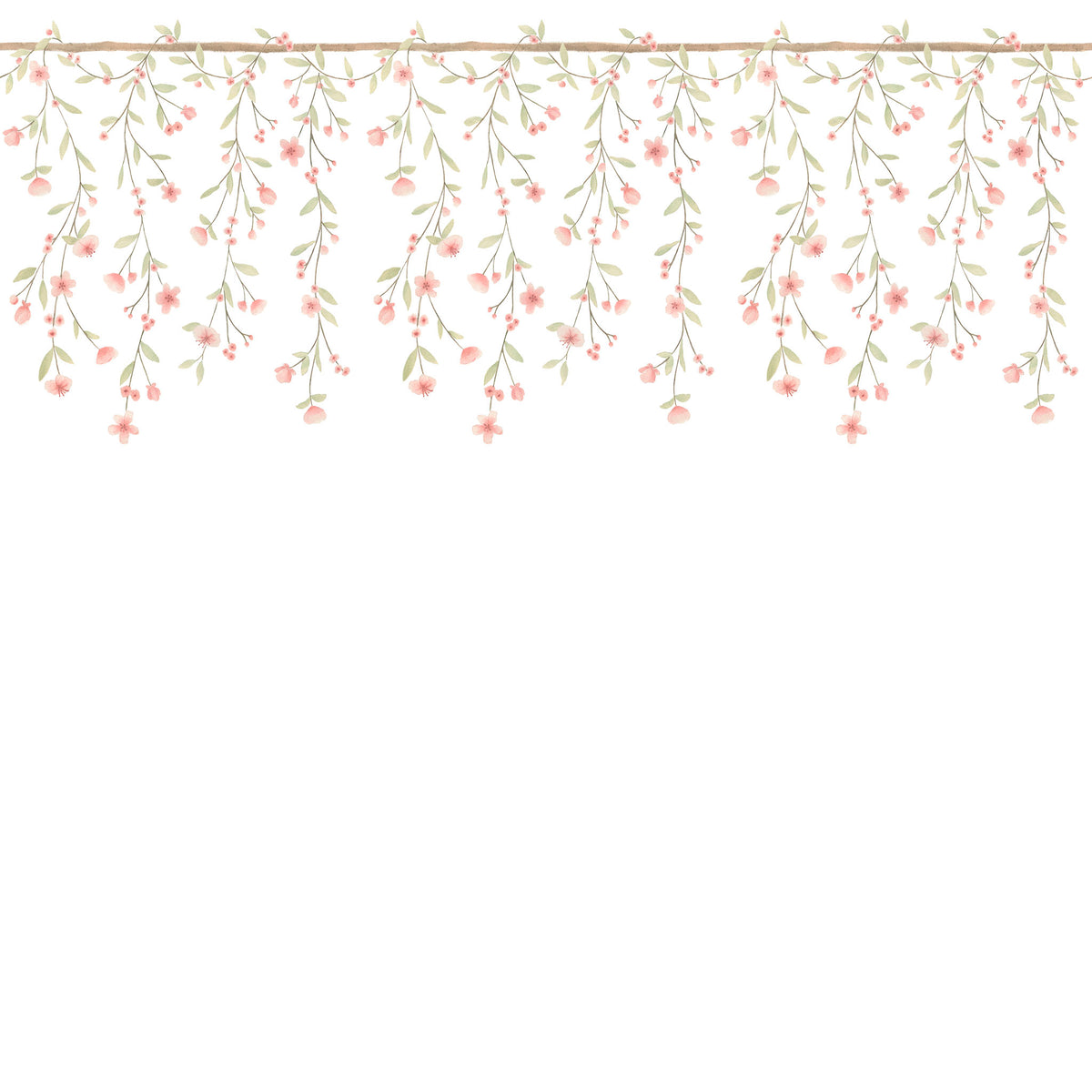 Papel de Parede Floral Ramalhetes Cascata – cor rosa