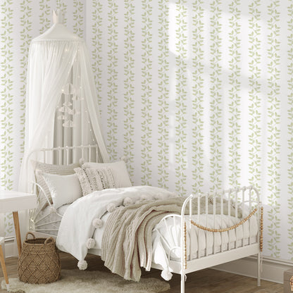 Striped Leaves Wallpaper