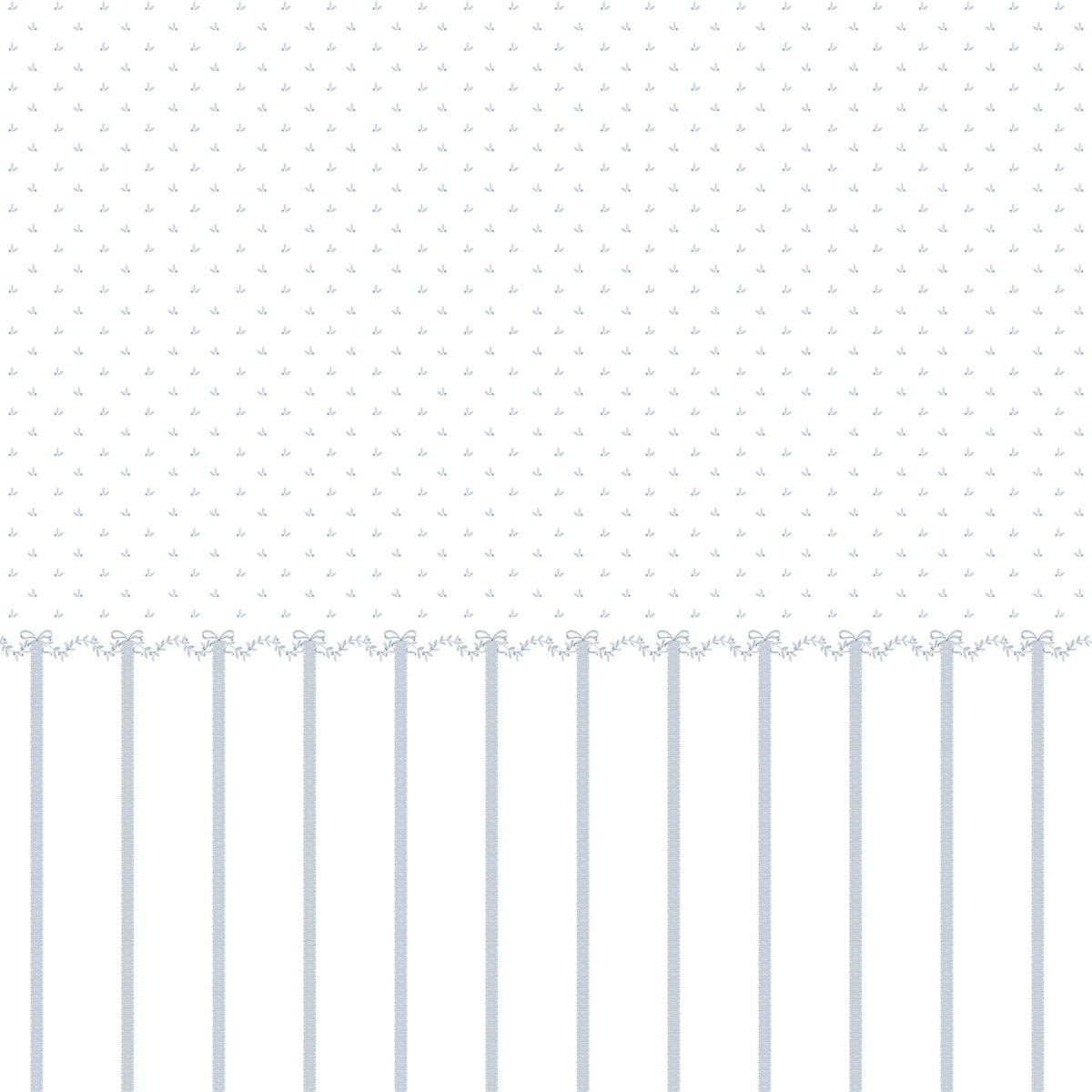 Bordered Bows Wallpaper – blue