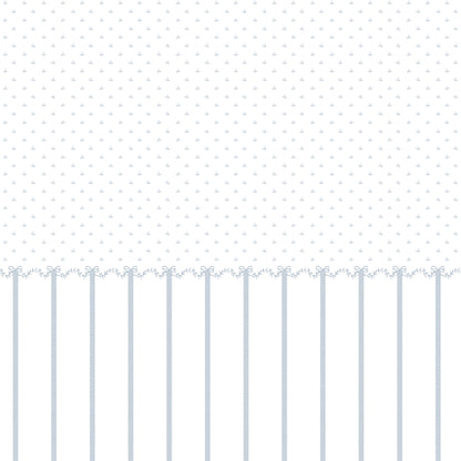 Bordered Bows Wallpaper – blue