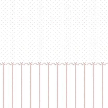 Bordered Bows Wallpaper – pink