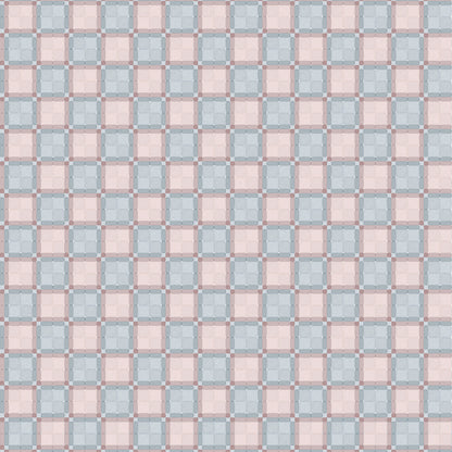 Papel de parede Ladrilhos – cor rosa e azul
