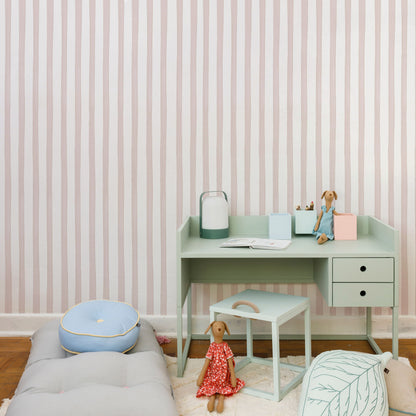 Irregular Watercolor Stripe Wallpaper – pink
