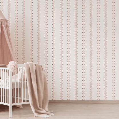 Double Waves Wallpaper – pink