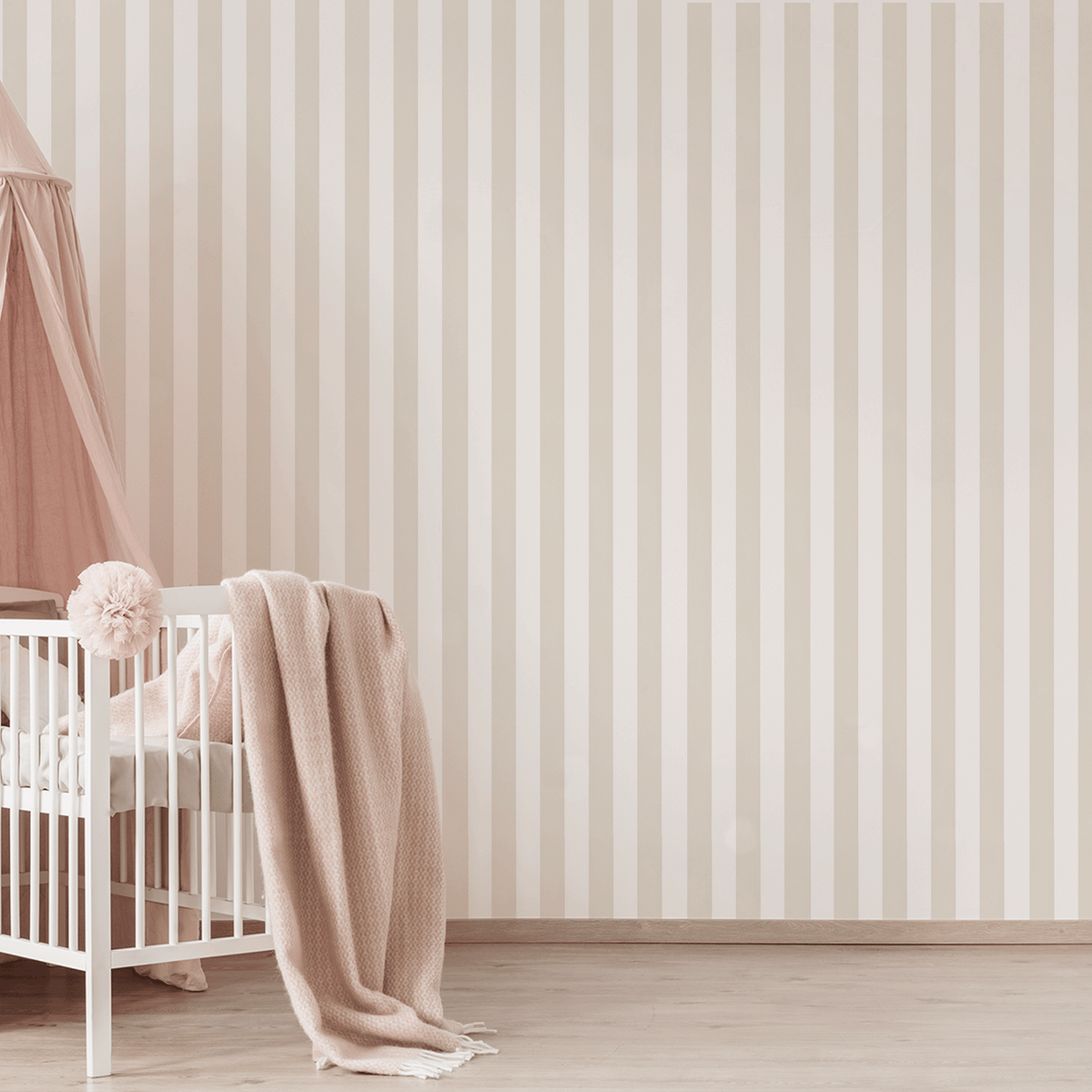 Wide Stripes Wallpaper – beige