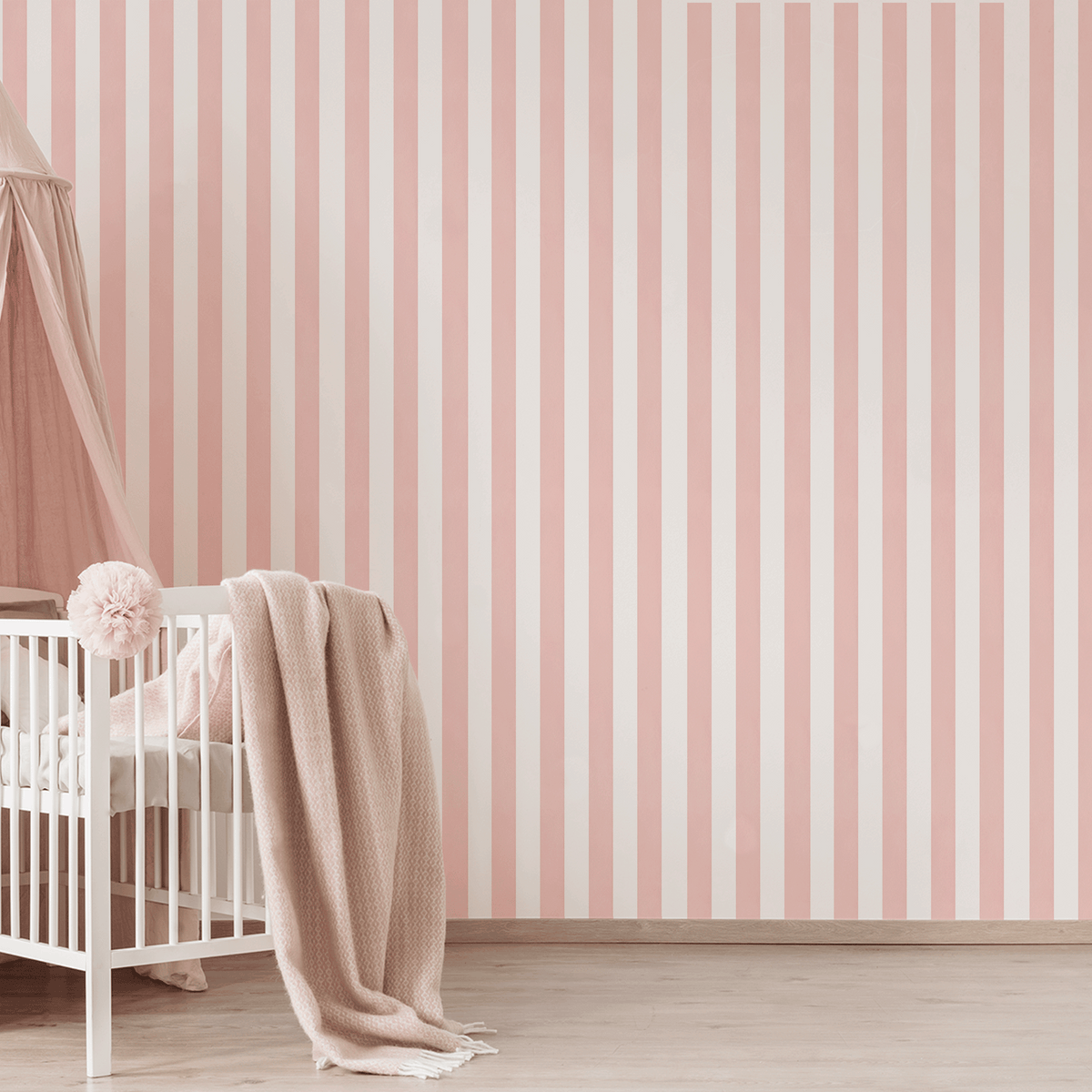 Wide Stripes Wallpaper – pink