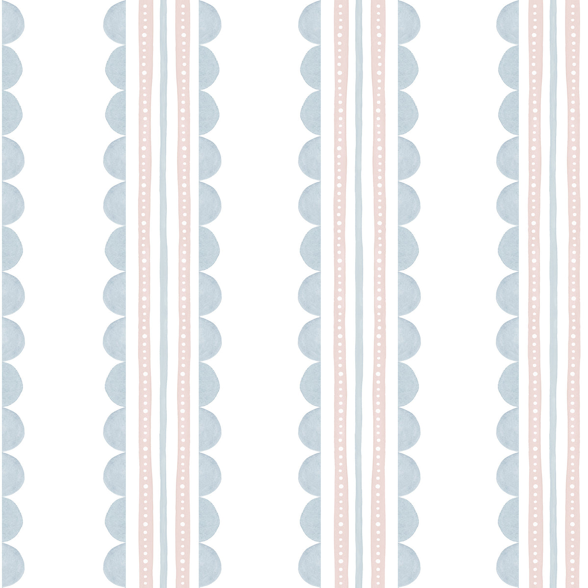 Wavy Stripes Wallpaper – blue and pink