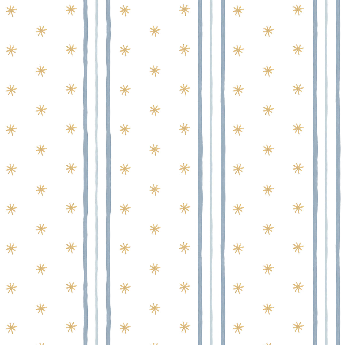 Stripes and Asterisks Wallpaper – blue