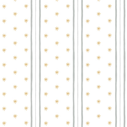 Stripes and Asterisks Wallpaper – gray
