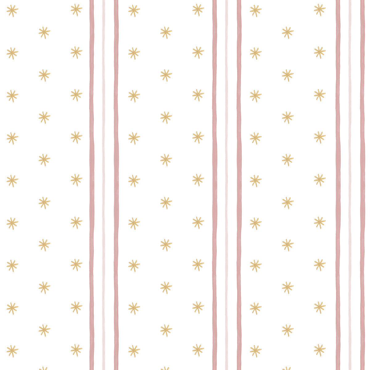 Stripes and Asterisks Wallpaper – pink