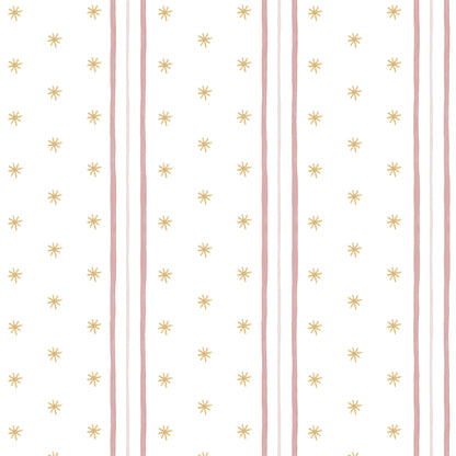 Stripes and Asterisks Wallpaper – pink