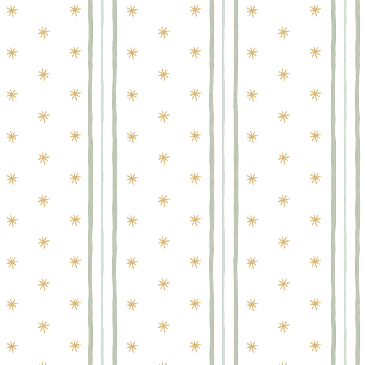Stripes and Asterisks Wallpaper – green