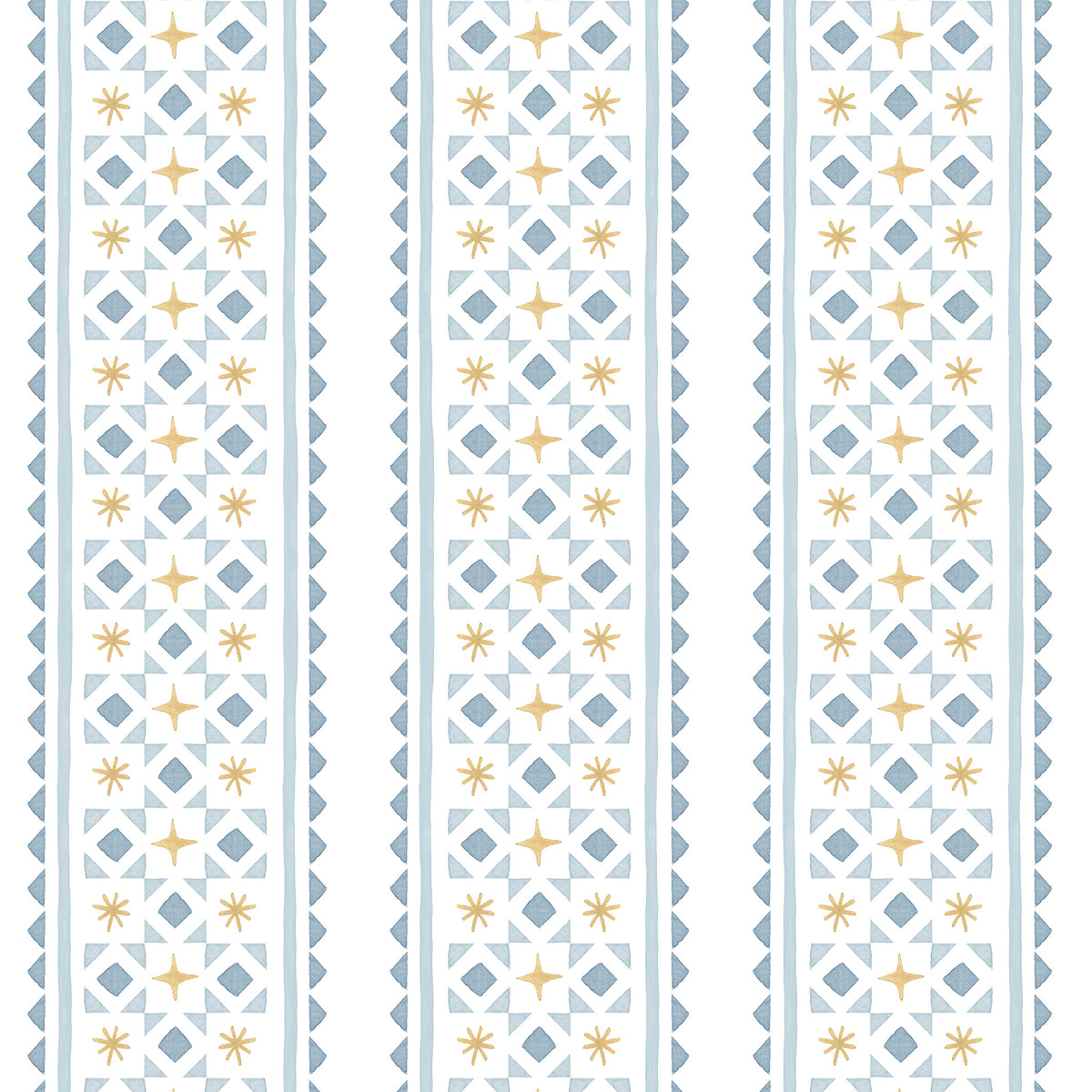 Stripes and Necktie Asterisks Wallpaper – blue