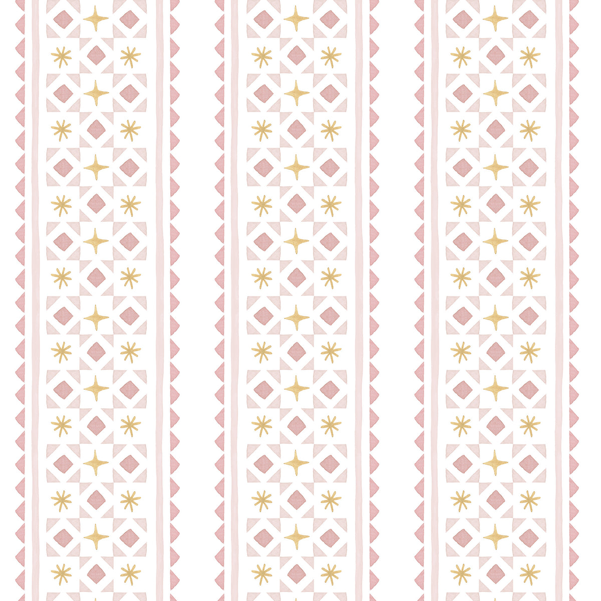 Stripes and Necktie Asterisks Wallpaper – pink