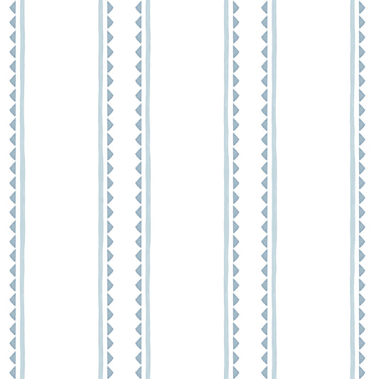 Stripes and Triangles Wallpaper – blue