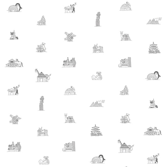Animal World Wallpaper – black