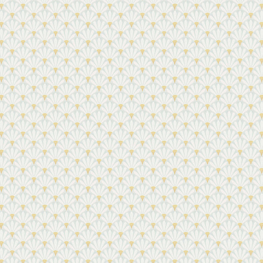 Nouveau Mini Daisies Wallpaper – blue
