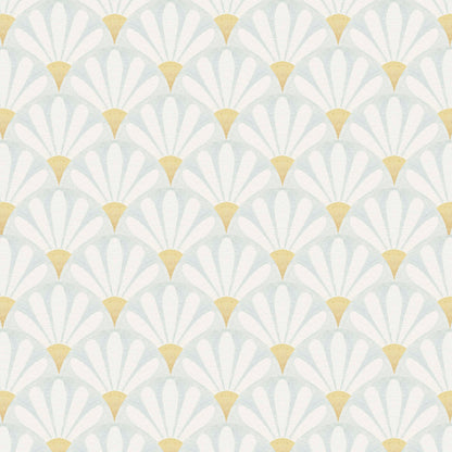Nouveau Super Daisies Wallpaper – blue