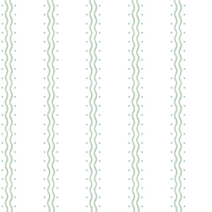 Double Waves Wallpaper – green