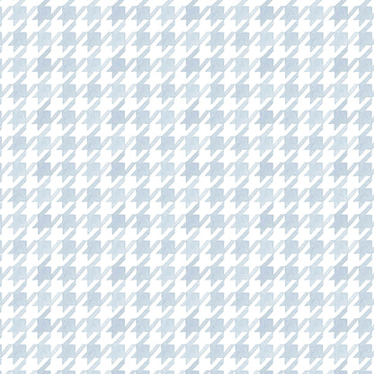 Pied de Poule Watercolor Wallpaper – blue