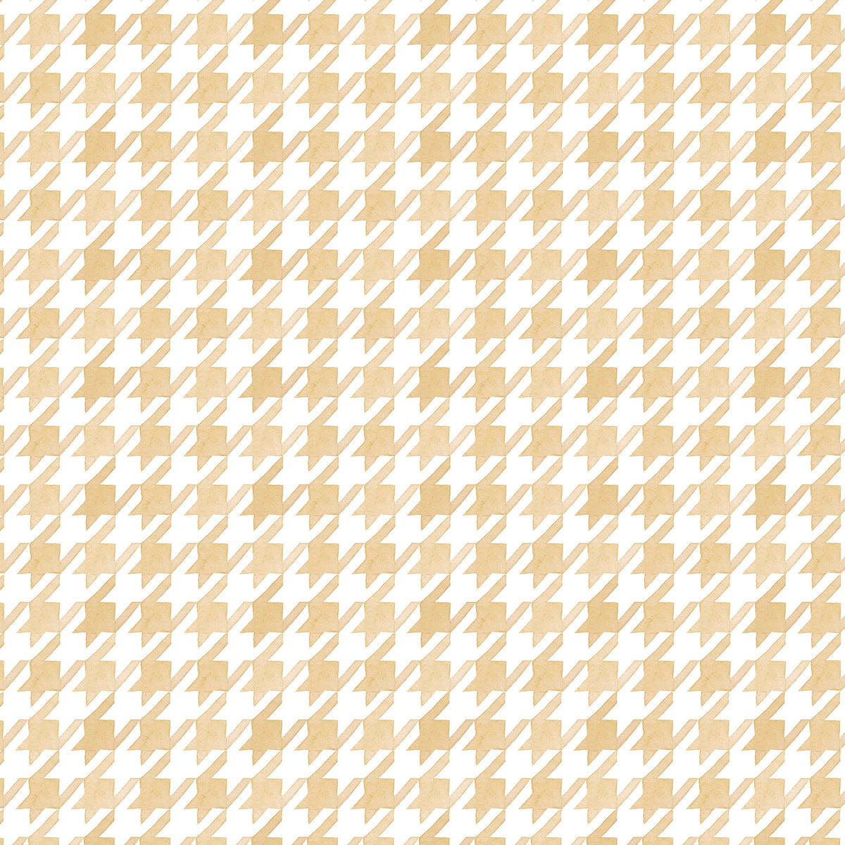 Pied de Poule Watercolor Wallpaper – mustard