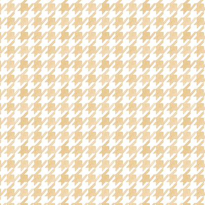 Pied de Poule Watercolor Wallpaper – mustard