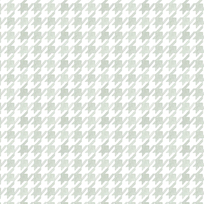 Pied de Poule Watercolor Wallpaper – green