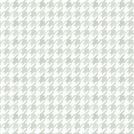 Pied de Poule Watercolor Wallpaper – green