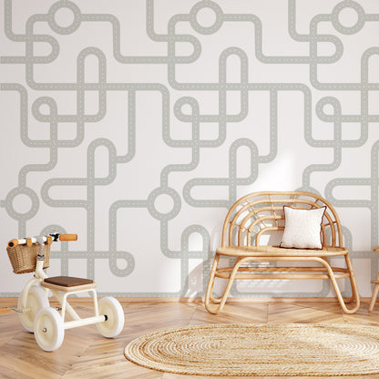 Papel de Parede Pista – cor cinza