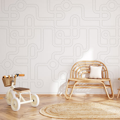 Papel de Parede Pista – cor cinza