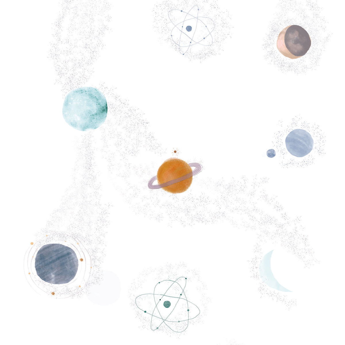 Papel de Parede Planetas – cor colorido