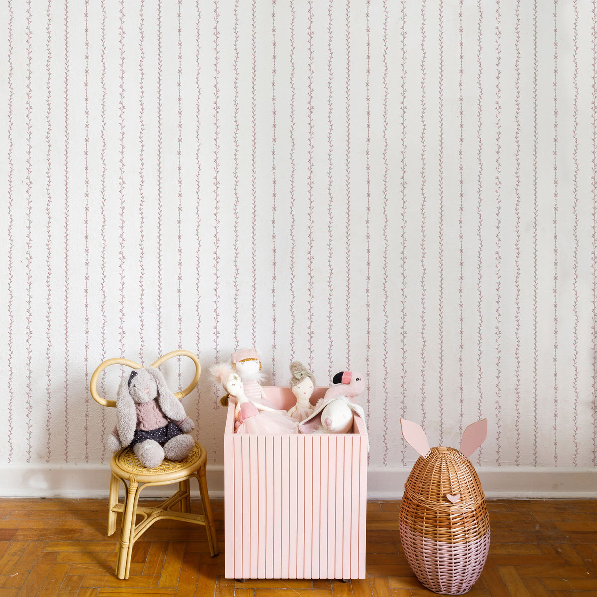 Papel de Parede Pontos – cor rosa