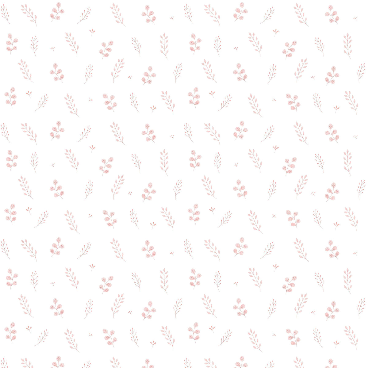 Delicate Porcelain Little Leaves Wallpaper – pink
