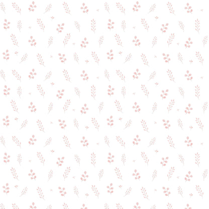 Delicate Porcelain Little Leaves Wallpaper – pink