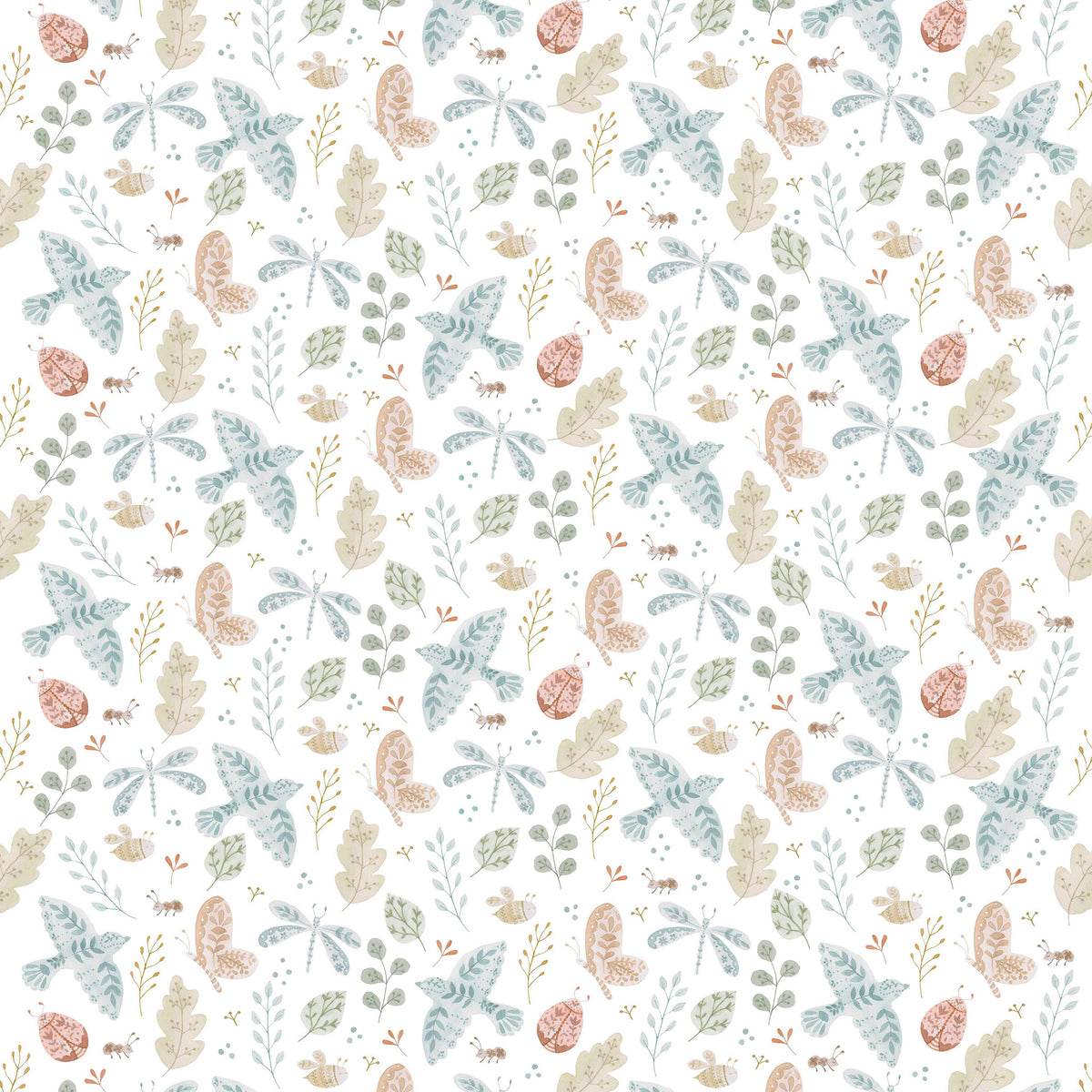 Porcelain Insects Wallpaper – colorful