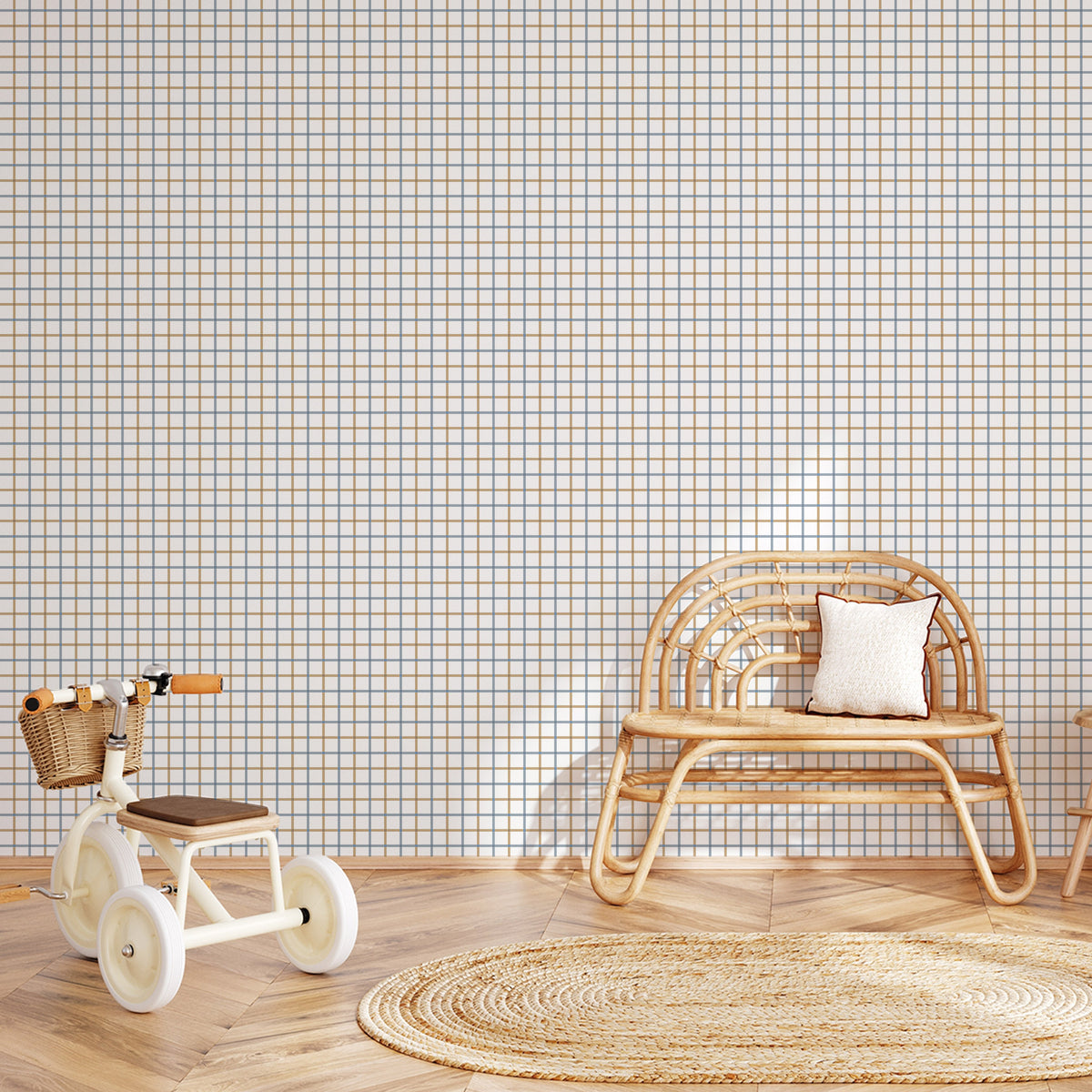 Checkered Wallpaper – blue