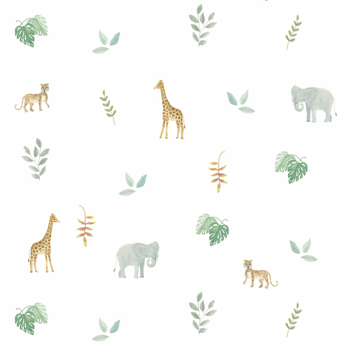 Papel de Parede Savana Bichos – cor colorido