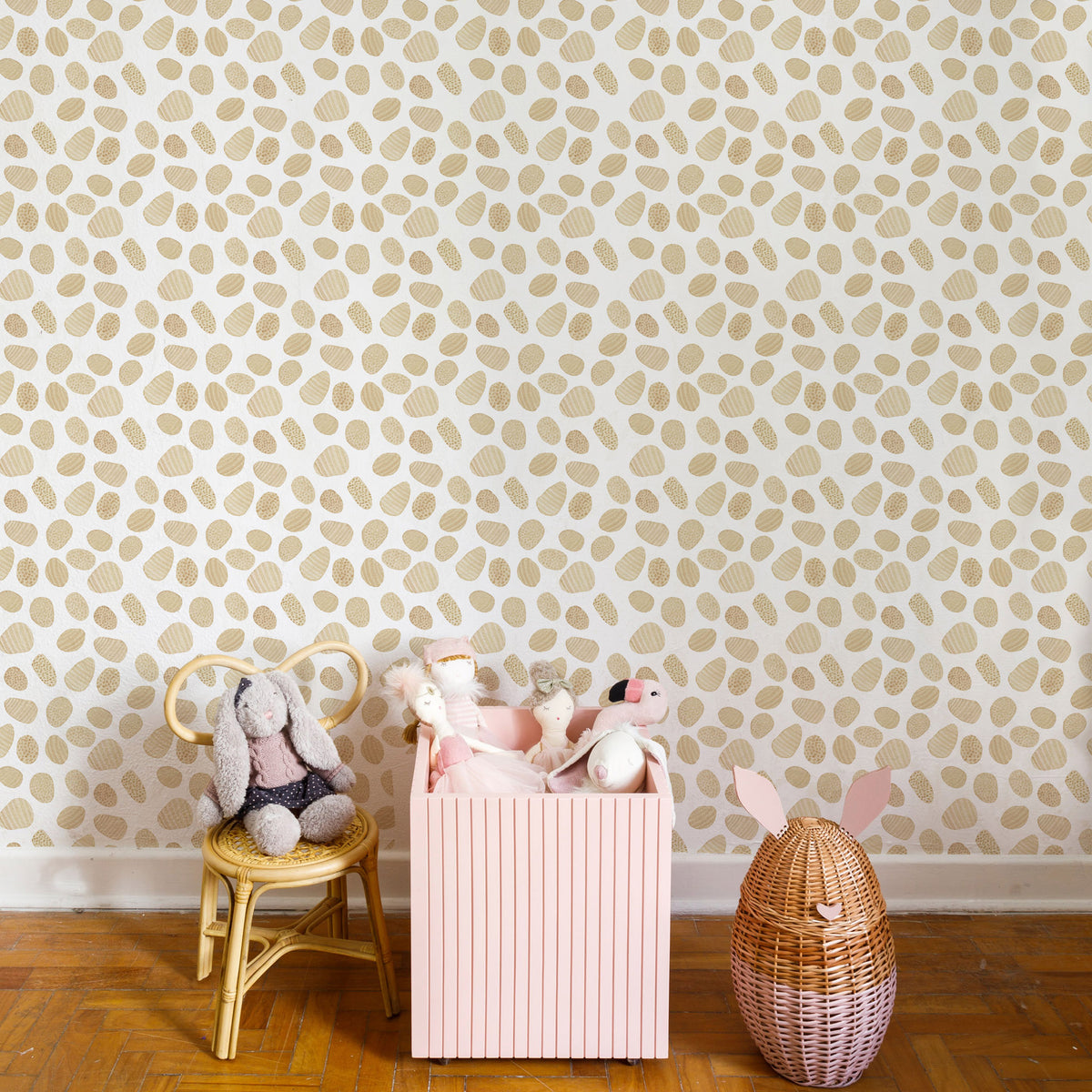 Pebbles Wallpaper – mustard