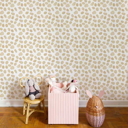 Pebbles Wallpaper – mustard