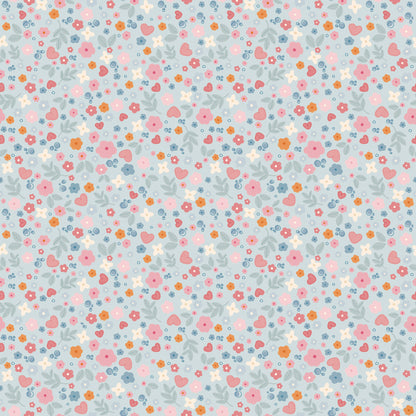 Sheepy I Love Flowers Wallpaper – light blue