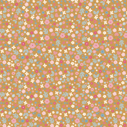Sheepy I Love Flowers Wallpaper – mustard