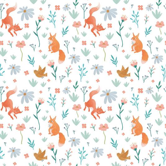 Sheepy Forest Animals Wallpaper – colorful
