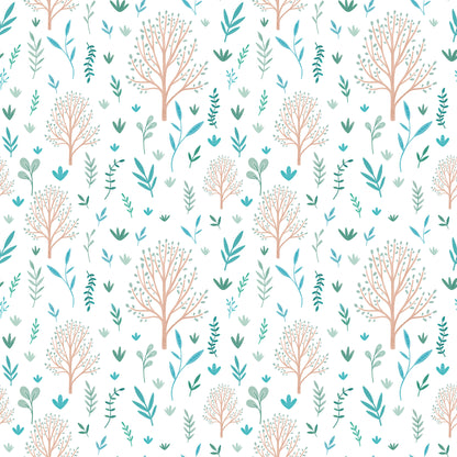 Papel de Parede Sheepy Árvores da Floresta – cor verde